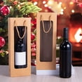 thumbnail image 2 of 4pcs Wine Gift Bags Kraft Paper Wine Bags with Window Red Wine Packaging Bags, 2 of 9