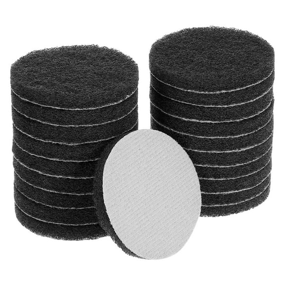 Uxcell 20 Pcs 3 Inch Nylon Hoop Scrubbing Pad 800 Grits Scrubber Scouring Pads Hoop and Loop Surface Conditioning Disc, Grey
