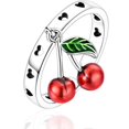 thumbnail image 1 of Anillo PARCOM S925 de plata de ley ajustable en cerezo para mujer, 1 of 7