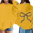 thumbnail image 2 of LWNYDPLSD Girls Baggy Hoodies Bowknot Fashion Prints Sweatshirts for Kids Long Sleeve Pullover Hoodie Toddler Preppy Cute Clothes, 2 of 6
