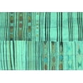 thumbnail image 1 of Ahgly Company Indoor Rectangle Patchwork Turquoise Blue Transitional Area Rugs, 4' x 6', 1 of 4