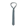 thumbnail image 3 of Vintage Necktie, Ornamental Abstract Lines, Dress Tie, 3.7", Dark Teal Eggshell, by Ambesonne, 3 of 3