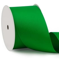 Grosgrain Ribbon 2 Inch Wide 10 Yards Continuous, DIY Craft Ribbon for Gift Wrapping, Hair Bows, Sewing Projects, Floral Arrangements, Party Decorations, Emerald Green
