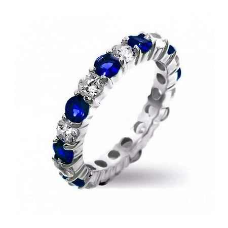 - Alternating Color Cubic Zirconia Stackable CZ Eternity Ring For Women 925 Sterling Silver 12 Birth Month Colors