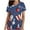 Navy, variant on Xfvqtps Independence Day Scrub Tops for Women Comfortable Lightweight Medical Nursing Uniform Fashion Casual Solid Color Round Neck Short Sleeve Loose Working Uniform with Pockets Blue