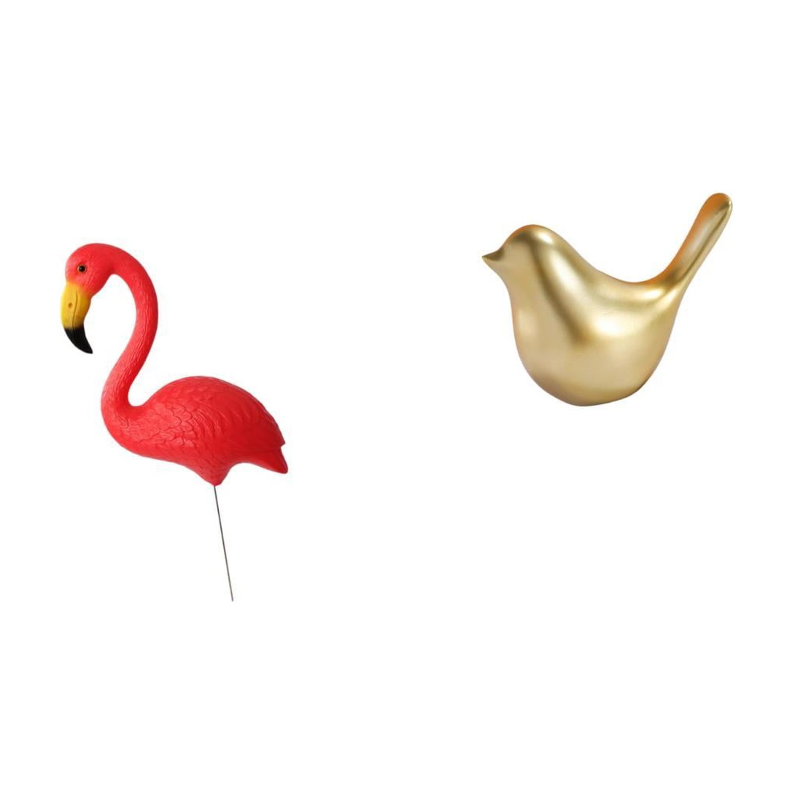 simhoa Golden Flamingo Bird Statue Figurine Yard Art Ornament Modern Home Decor Sculpture for Holiday Spring Office Mantel Living Room Housewarming Gifts