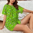 thumbnail image 4 of Honeii golf Sport club for Women's Summer Pajama Set ,Soft Short Sleeve Shirt & Matching Bottoms,Loungewear,2PCS Sleepwear Relaxed Home Wear-X-Large, 4 of 6
