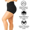 thumbnail image 3 of Pantalones cortos de motociclista de cintura alta para entrenamiento de niñas con cintura cruzada para entrenamiento de yoga, 3 of 6