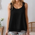 thumbnail image 2 of Adeawade Women'S Tank Tops Sleeveless Summer Camisole Solid Color Lace Trim Scoop Neck Tank Top Trend Wear Black 2Xl, 2 of 5