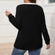 thumbnail image 5 of Suéteres para Mujer, de Invierno, de Larga, con Cuello en V, Informales, Holgados, de Moda para Otoño Negro XL, 5 of 7