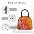 thumbnail image 4 of Haiem Orange Flower Psychedelic Printed Lunch Bag Women, Lunch Box Lunch Bag for Women, Small Leakproof Cute Lunch Tote Large Capacity Reusable Insulated Cooler Lunch Container, 4 of 6