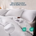 thumbnail image 3 of Sleep Zone 3D Waffle Comforter Set Queen, OEKO-TEX Ultra-Soft Down Alternative Bedding, All-Season Breathable, Stay-Put Corner Loops, Machine Washable (Grey, Queen), 3 of 12
