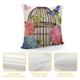 thumbnail image 4 of MLJA Pillow Covers Colorful Flower Butterfly with Retro Birdcage Pattern Home Couch Office Decorative Throw Pillow Case Cushion Cover Square, 4 of 5