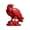 Red, variant on 3D Printed Eagle Statue on Tree Stump Base, Realistic Bird Sculpture Decor