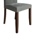 thumbnail image 5 of Castle Place Corduroy Glam Velvet Upholstered Dining Chairs, Grey, Set of 2, 5 of 9
