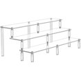 thumbnail image 1 of AZEAM 15 3/4 Inch Acrylic Riser Display Shelf,3 Tier Display Riser for Figures Display Stand Large Risers for Display Cupcake Perfume Organizer Cologne Makeup Collection Countertop Desktop Tabletop, 1 of 7