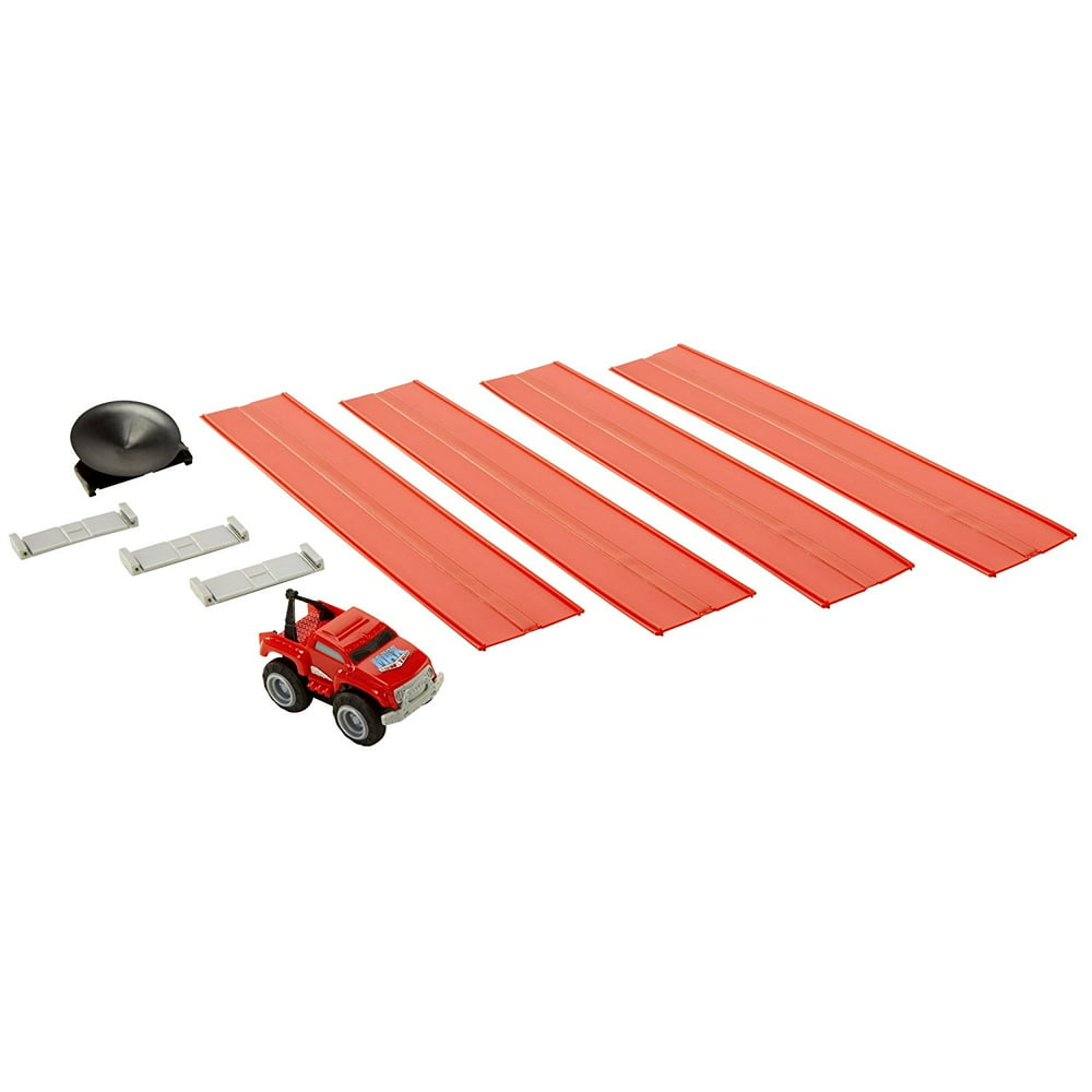 83659 Mini Haulers Red Tow Truck with Track Pieces Vehicle, Can push or