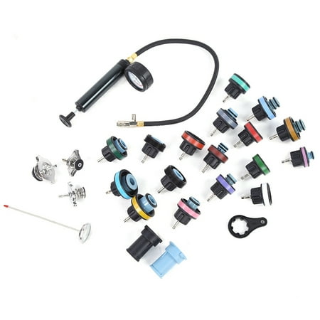 Qii Lu 28PCs Pressure Cooling System Car Leak Tester Kit Detector Tool