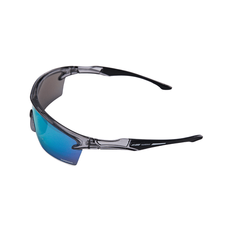 Guardian Baseball Reflector Pro Baseball Sunglasses for Men - Sports Sunglasses - Protective Case with Lens Cloth -Adult Shield Lens, Men's, Gray