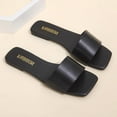 thumbnail image 5 of Women’s Square Toe Open-Toe Flat Sandals - Single Strap Non-Slip, 5 of 5