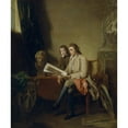 thumbnail image 2 of John Hamilton Mortimer 20x23 Gold Ornate Framed and Double Matted Museum Art Print Titled - Portrait of a Man and a Boy Looking at Prints (1765 and 1770), 2 of 4