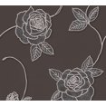 thumbnail image 1 of Moments - motifs Baroques, Fleurs et Guirlandes Rouleau de Papier Peint Brun, Moderne, 1 of 1