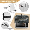 thumbnail image 6 of Renewold Toaster Oven Cover Dustproof Washable Countertop Oven Air Fryer Protector Case Polyester Kitchen Appliance Cover Home Decoration, 20.5 x 16.5 x 10 Inches, Marble Grey Black, 6 of 7