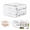 White, variant on 2-Tier Egg Holder for Refrigerator, 24-Egg Pull-Out Drawer Organizer with Clear Cover