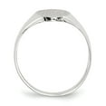 thumbnail image 2 of 14K White Gold Ring Band Signet 11.5x8.5mm Open Back, Size 7, 2 of 5