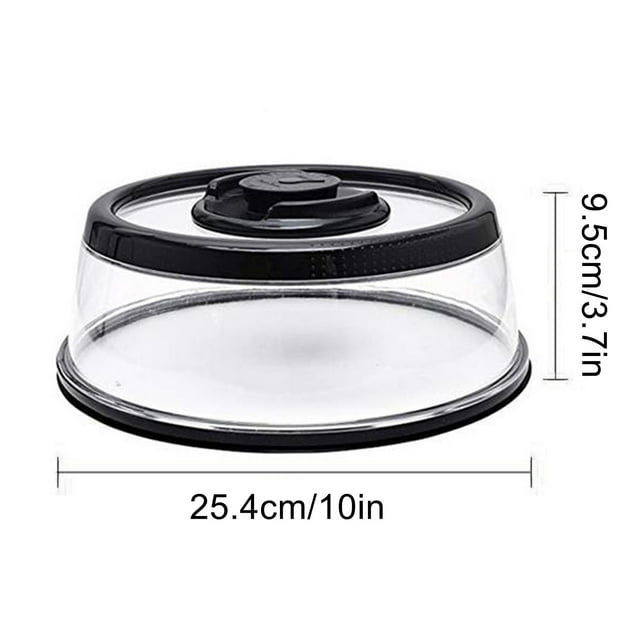 SPOORYYO Couvercle de Scelleuse sous Vide, Couvercle de Conservation des Aliments, Solution de Stockage Réutilisable pour Restes - Tailles Moyenne (9.8 Pouces) et Grande (9.8 Pouces), Sans BPA, Lavable au Lave-Vaisselle/micro-Ondes