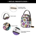 thumbnail image 4 of FORMRS Crossbody Bag for Women Quilted Travel Shoulder Cell Phone Purse with Chain Strap Handbag, Purple Retro Pattern, 4 of 7