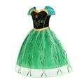 thumbnail image 2 of Vestido de Anna verde de Disney para niñas, disfraz de princesa de Halloween, ropa de fiesta de Frozen, vestido de Anna de Halloween para niñas, vestido de fiesta, 2 of 4