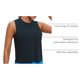 thumbnail image 4 of Musculosa corta CRZ YOGA de algodón Pima con cuello alto azul marino XS, 4 of 6