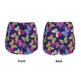 thumbnail image 3 of Daiia Paint Butterflies Pattern Women's 2 in 1 Running Shorts - Lightweight Athletic Workout Gym Yoga Shorts Liner with Phone Pockets-Large, 3 of 7
