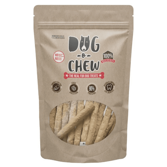 DOG-O-CHEW, Carnaza para Perro, Premio para Perro, Tiras Flexibles 5", Sabor Cacahuate DOG-O-CHEW FLEXIBLE REDONDO 5"