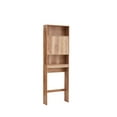 thumbnail image 3 of Over The Toilet Storage, 3 Tier Over Toilet Bathroom Organizer with 2 Open Shelves and 1 Cabinet, Above Toilet Storage Cabinet, Bathroom Space Saver for Restroom(Yellow Brown, 24.8"L x 7.8"W x 76.8"H), 3 of 9