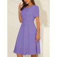 thumbnail image 4 of DARING DIVA A-Line Work Church Pockets Dress 2XL Blue Purple, 4 of 6