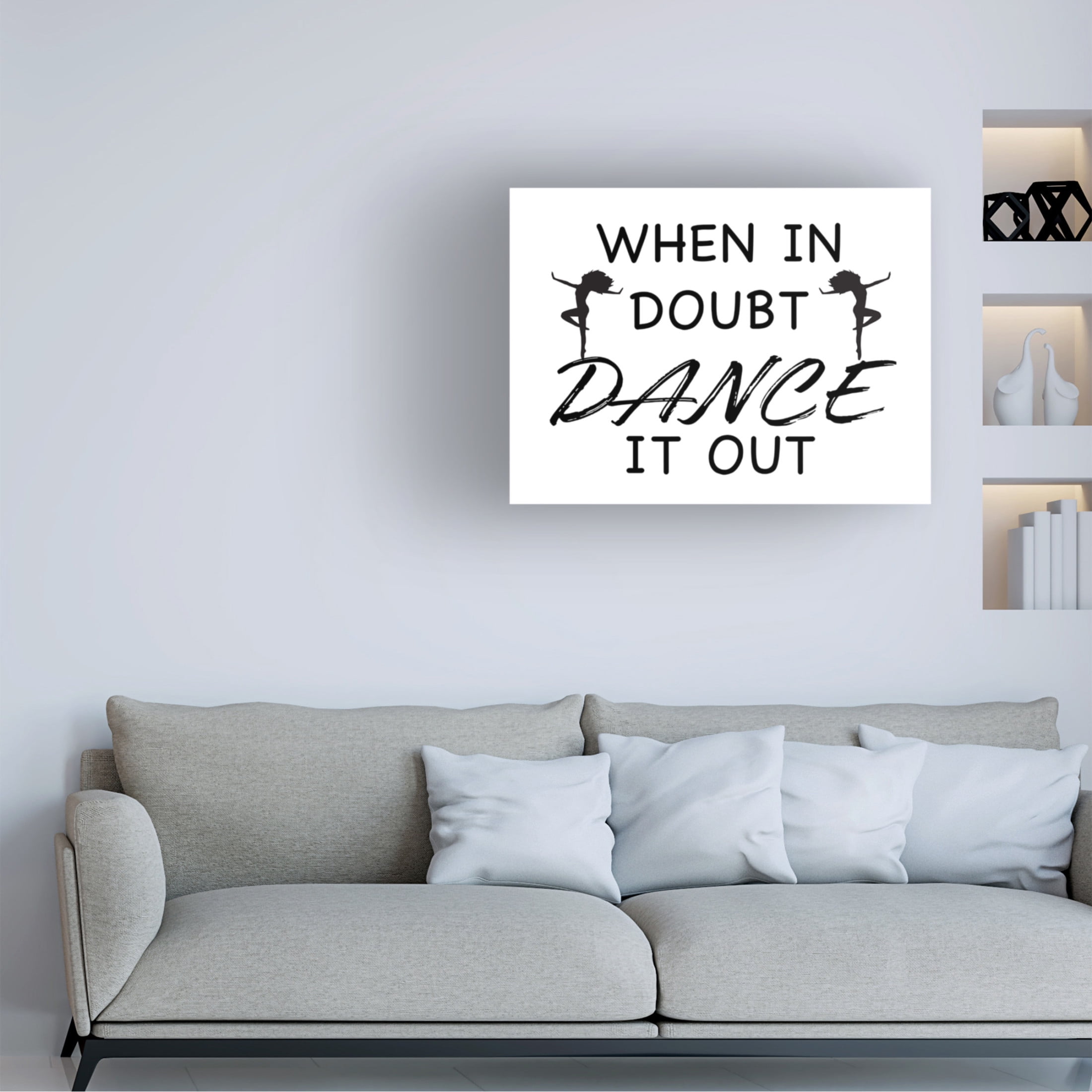Canvas Wall Art - Jean Plout 'Good Vibes Typography B' Wall Art for Living Room, Bedroom, or Office Décor by Trademark Fine Art - 24 x 18 Inches