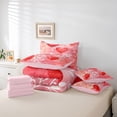 thumbnail image 6 of jejeloiu Cute Heart Print 7-Piece Twin Bedding Sets,Red Tie Dye Bedding Comforter Set For Men Women Reversible, 6 of 8