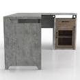 thumbnail image 4 of Deandre 1-Drawer and 2-Shelf Wood L-Shaped Desk, Cement, 4 of 9