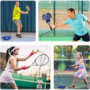 Tennis Trainer Rebound Ball with String, Solo Practice Trainer for Beginners & Adults, Portable Tennis Training Equipment with Fillable Base, 3 Balls