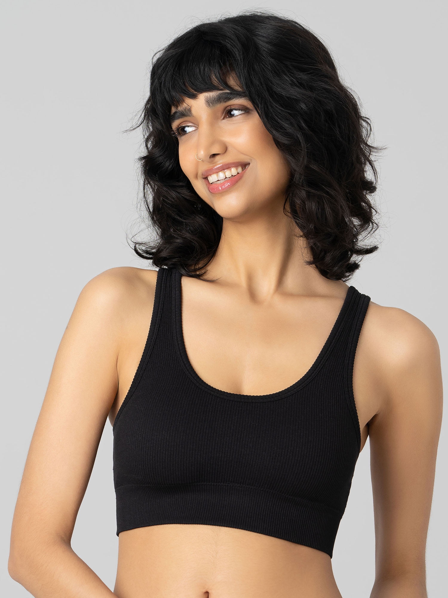 No Boundaries Women's Double Scoop Seamless Bra, Sizes XS-XXXL