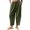 Green, variant on Women's Ruffled Smocked Waist Harem Pants with Pockets for Casual & Boho Outfits Black M