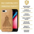 thumbnail image 7 of Case Yard Wooden Case Outside Soft TPU Silicone, Slim Fit Shockproof Wood Protective Phone Cover for Girls Boys Men and Women, Supports Wireless Charging New World Order Design case for iPhone-8-Plus, 7 of 7