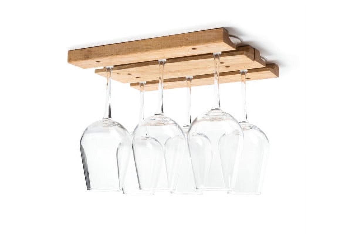 Fox Run Mounted Under-Cabinet Wooden Wine Glass Holder Rack - image 3 of 3