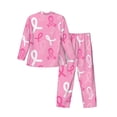 thumbnail image 2 of Bingfone Men'S Pajama Set 2 Piece Loungewear Pjs, Long Sleeve With Pajama Pants-Breast Cancer Awareness (3), 2 of 9