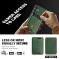 thumbnail image 6 of Compatible with Magsafe 2 in 1 Detachable Samsung Galaxy S25+ Wallet Credit Slots Case,Women Men Magnetic PU Leather RFID Blocking Flip Kickstand Phone Case For Samsung Galaxy S25+,Green, 6 of 10