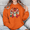 Orange, variant on Fantasy Dragon Holding Dice With Lights Festive Holiday Art Hoodie Shirt, up to size 5XL