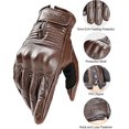 thumbnail image 2 of Goatskin Motorbike Gloves Mens Protection Motorcycle Leathers Full Finger All Season M, 2 of 4