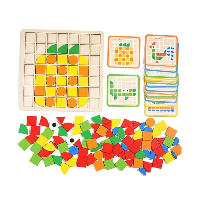 Rompecabezas geométrico de madera Tangram perfke juguetes de inteligencia para niños y niñas